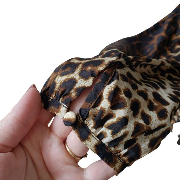 Veronica Beard Leopard Print Mixed Combo Black Sweater Top Medium - Picture 12 of 13